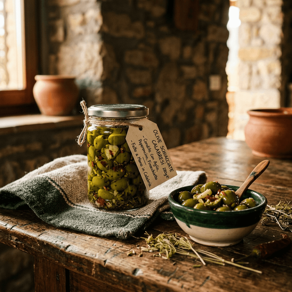 Olive schiacciate calabresi